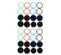 SEWACC 32pcs Silicone Thumbstick Grip Caps for Anti-slip Joystick Covers with Glow-in-the-dark Feature Ergonomic Soft Controller Caps in Multiple Color Combinations for Enhanced Gaming