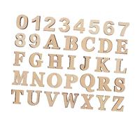 SEWACC 36Pcs Miniature Blank Wooden Letters and Numbers for DIY Crafts Small Wood Alphabet for Scrapbooking Painting Staining and Embellishing Projects