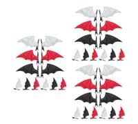 SEWACC 36pcs Pu Leather Devil Wing Hair Clips Black White Red Bat Hairpins for Women Cosplay Party Halloween Accessories Daily Wear Hair Barrettes Secure Hold Headdress Decorations
