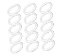 SEWACC 36pcs White Foam Rings for Crafts DIY Wreath Forms Polystyrene Circles Paintable Foam Circles Ring for Holiday Christmas Floral Projects
