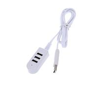 SEWACC 3a Charger Usb Hub Multi-port Extension Line 1.2m White Multi-function Usb 3-port Hub for Fast Charging and Data Transfer, Suitable for Pc and Laptop Users