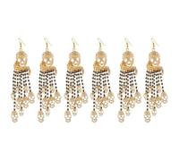 SEWACC 3pairs Gothic Skull Dangle Earrings Halloween Rhinestone Earrings for Women Spooky Costume Jewelry