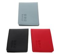 SEWACC 3pcs Car Document Holder Faux Leather Driver License and Registration Wallet for Travel and Everyday Use Auto Accessory with Stylish Stitching in Black