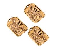 SEWACC 3pcs Chinese Style Brass Keychain Pendants Dragon Phoenix Double Happiness Decorative Hanging Charms for DIY Key Rings Bag Accessories Home Ornament Gift