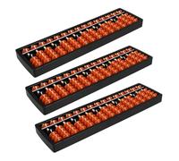 SEWACC 3pcs Column Chinese Abacus Arithmetic Counting Tool for Adults Portable Educational Abacus for Mental Calculation and Early Math Learning Classroom Aid