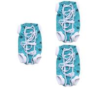 SEWACC 3pcs Dog Clothes Injury Protection Coat Blue Soft Pet Nursing Suit for Wound Care and Post- Healing