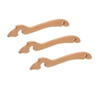 SEWACC 3pcs Heat Resistant Wooden Oven Rack Puller Set with Long Handle, Non-Scratch Oven Shelf Hook for Air Fryer, Pizza Tray, Broiler Pan Removal, Kitchen Cooking Accessory