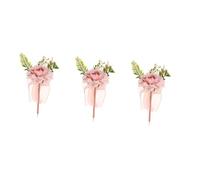 SEWACC 3pcs Mother's Day Ballpoint Pen Fake Flowers The Decorative Pen Delicate Ballpoint Pen Fake Bouquet Ballpoint Pen Ballpoint Pens Mother'a Day Pen Pink Silk Cloth