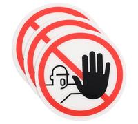 SEWACC 3pcs No Touch Warning Sign Stickers for Dangerous Equipment Do Not Touch Safety Decals for Factory Construction Site Self Adhesive Device Warning Labels to Prevent Hand Injuries