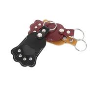 SEWACC 3pcs Paw-shaped Pet Hair Keepsake Keychains Memorial Keyring for Dog Lovers Compact Stylish Hair Storage Souvenir in Black Yellow