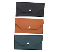 SEWACC 3Pcs PU Envelope Wallet Multi Function Card Holder for Men Stylish Card Storage Pouch with Wear Resistant Material and Smooth Structure