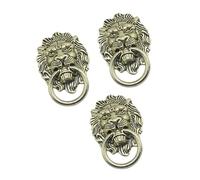 SEWACC 3PCS Retro Lion Head Phone Case Decor DIY Alloy Sticker for Women Phone Ornament Accessories Creative Vintage Door Knocker Style Gift for Girlfriends