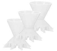 SEWACC 3pcs Reusable Paint Pour Cups Split Funnel Containers for Pouring Art Supplies Durable Lightweight Painting Pigment Mixing Tools for Artists and Students