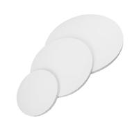 SEWACC 3pcs Round Cotton Canvas Panels Stretched Blank Painting Boards with Enhanced Durability and Stable Surface for Oil Painting and Mixed Media Artists