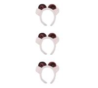 SEWACC 3pcs Sheep Horn Headband with Plush Lamb Ears for Cosplay and Theme Events, Comfortable Wear with Instant Costume Transformation, Unique and Cute Animal Ears Hair Accessory