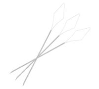 SEWACC 3pcs Silver Interlocking Dreadlock Crochet Needles for Hair Weaving and Lace Wig Ventilating Small Hair Extension Tools for Braiding and Styling