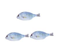 SEWACC 3pcs Simulated Salted Fish Pencil Case Smooth Zipper Multi-Functional Makeup Pouch Purse Cute Whitebait Pattern for Students Girls Material for Stationery Organization