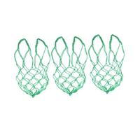 SEWACC 3pcs Slow Feeder Hay Nets for Horses Green Sturdy Nylon Hay Bag Suitable for Outdoor Pastures and Stables