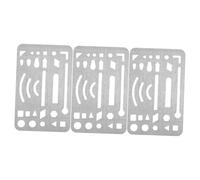 SEWACC 3Pcs Stainless Steel Erasing Shield Eraser Template for Precise Drafting and Lettering Suitable for Artists Designers and Engineering Professionals