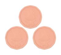 SEWACC 3pcs Terracotta Brown Sugar Saver Discs with Rabbit Pattern for Food Storage Containers Moisture Control Humidity Packs Kitchen Pantry Humidifier