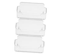 SEWACC 3pcs Transparent Acrylic Business Card Holder Business Card Holder Clear Vertical for Desk Id Clear Organizer Slots Reception