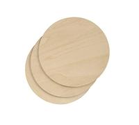 SEWACC 3Pcs Unfinished Round Wood Circles DIY Craft Board Blanks for Painting and Writing Natural Wooden Slices Suitable for Wedding Decorations and Handmade Projects