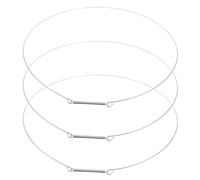 SEWACC 3pcs Washing Machine Door Seal Ring Steel Retaining Spring Clamp for Front Load Models Durable Leak Prevention and Easy Installation