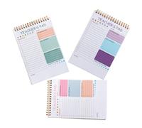 SEWACC 3pcs Weekly Routine Planner Notebook for Teachers with Sturdy Paper and Metal Binding, Portable Daily Schedule Planning Notebook for Work the Go Organization