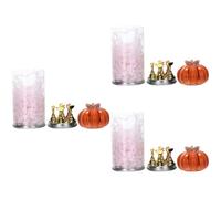 SEWACC 3sets Ceramic Pumpkin Base Nail Practice Stand with Gold Metal Nail Plate Holders Includes Orange Pumpkin Bases Gold for Manicure Display