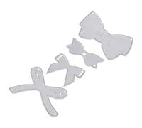 SEWACC 4 Pcs Bow Tie Cutting Die Crafts Die Cut Carbon Steel Silver Embossing Tool for Paper Crafts and Decoration, Cultivate Hands-on Ability