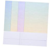SEWACC 4 Sets Creative Gradient Letter Paper and Envelope Set Mixed Colors Cute Writing Stationery for Birthday Notes Wishes and Correspondence Envelopes Each Eco Friendly Paper