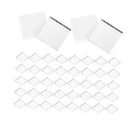 SEWACC 400pcs Self-Adhesive Silver Mirror Tiles for DIY Crafts Fire-Resistant Glass Mosaic Pieces for Handmade Jewelry and Artistic Home Decoration Water-Resistant Square Tiles Enhancing