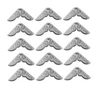 SEWACC 40Pcs 14Mm Metal Book Corners Protectors Nickel Album Corner Protectors Decorative Edge Covers for Photo Albums Scrapbooks and Notebooks