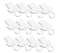 SEWACC 40pcs Bulk Sublimation Blanks Fiberboard Keychain DIY Heat Transfer Craft Material for Custom Photo and Art Accessories and Festival Presents
