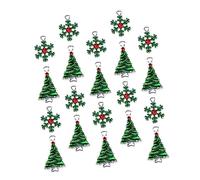 SEWACC 40pcs Christmas Design Alloy Pendants DIY Charms for Jewelry Making Bracelet Necklace Decoration Accessories with Bright Colors and Durable Texture for Crafting Projects