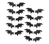 SEWACC 40pcs Halloween Craft Wings Devil Horns and Bat Wings Appliques for Hair Accessories Shoes and Costumes Soft Pu for Parties and Dress-up