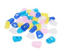 SEWACC 40pcs Large Nonslip Silicone Finger Sleeves Comfortable Finger Protectors Caps Set for Work Safety and Daily Use