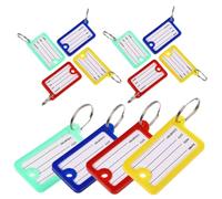 SEWACC 40Pcs Multi-Purpose Key Tags Portable Label Tags for Key Classification with Bright Red Yellow Blue Green Colors Compact and Convenient Organizer for Easy Identification and Loss