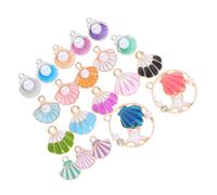 SEWACC 40Pcs Ocean Shell Charms Zinc Alloy Pendants for Jewelry Making DIY Necklaces Bracelets Earrings Creative Style Accessories with Diverse Shapes