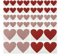 SEWACC 40pcs Valentine Heart Scratch Off Stickers Mini Peel and Stick DIY Labels for and Games Red and Rose Gold 20pcs Each
