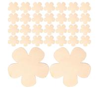 SEWACC 40pcs Wooden Flower Cutouts 7.62cm X 2mm Unfinished Wood Blanks for DIY Spring Decorations, Rustic Drink Coasters, Floral Art Supplies, Home and Wedding Crafting