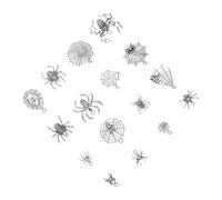 SEWACC 48pcs Halloween Spider Charms Metal Alloy Pendants for DIY Jewelry Making Spooky Spider Web Decorations Family-friendly Craft Supplies for Festive Home and Party Use