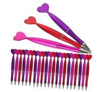 SEWACC 48pcs Multi Function Heart Shaped Ballpoint Pens Portable Writing for Students Colorful Valentines Day Party Favors Smooth Black Ink for Daily Notes and Crafting