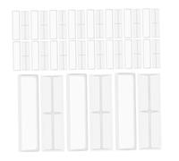SEWACC 48pcs Self-Adhesive Clear Plastic Label Holders Index Card Pockets for School Library File Classification Business Card Sleeves Resistant to Moisture and Dirt