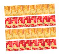SEWACC 48pcs Vietnamese Lucky Money Envelopes for Lunar Year Horse Zodiac Red Packets Artistic Spring Festival Hong Bao with Vietnamese Text Creative Traditional Fengshui Coin Design