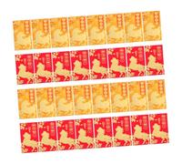 SEWACC 48pcs Vietnamese Year Red Envelopes for Year Horse Lucky Money Red Pockets with Cultural Vietnamese Text and Fengshui Coins Design Fine Paper Quality for Spring Festival Gifting
