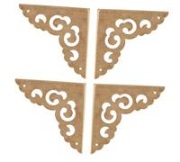 SEWACC 4pcs Antique Style Corner Protectors Vintage Decorative Box Edge Guards with Screw Installation for Jewelry Boxes Furniture Retro Corner Guards