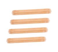 SEWACC 4pcs Arch Shaped Beech Wood Drawer Pulls Hand Carved European Retro Handles for Kitchen Cabinets Vintage Furniture Restoration Smooth Finish for Easy Grip