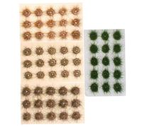 SEWACC 4PCS Artificial Grass Tufts for Miniature DIY Terrain for Train Landscape Dollhouse Gardens and Micro Landscape Decorations Enhancing Model Detailing and Creativity