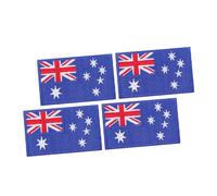 SEWACC 4pcs Australia Flag Embroidered Patches for Clothes Pants Jackets Backpack National Badge Applique Patch with Patriotic Design